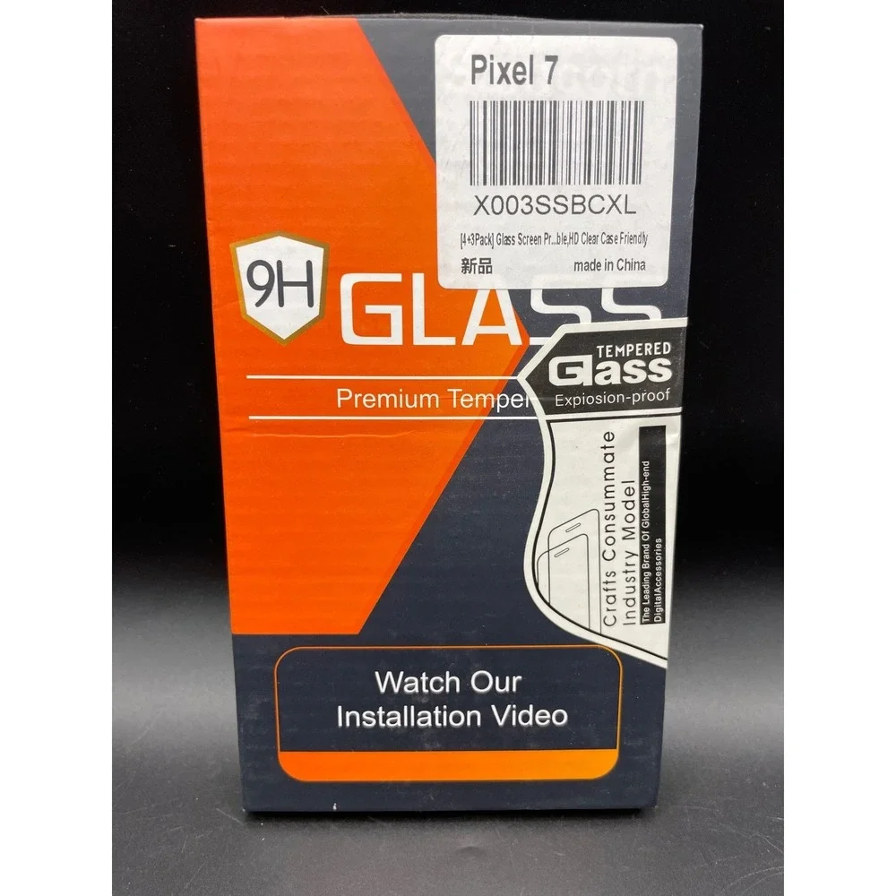Google Pixel 7 Tempered Glass Screen Protector 4+3 Pack 9H Hardness HD Clear